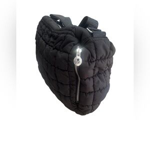 Valentino Orlandi Large Quilted Puffer Tote Shoulder Bag, Black